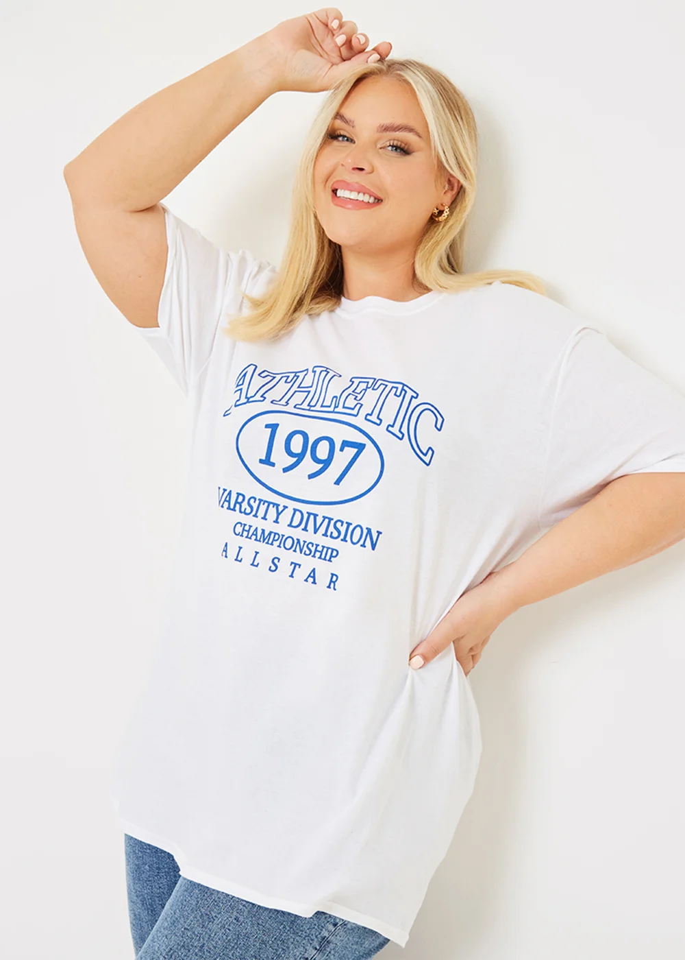 In the Style Gemma Atkinson White Print T-Shirt - Size 6-8 Image 6