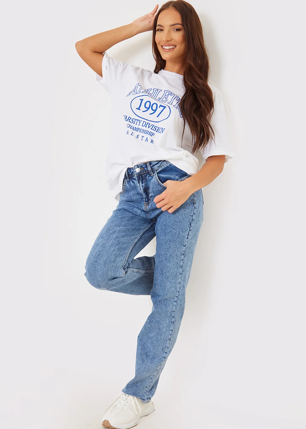 In the Style Gemma Atkinson White Print T-Shirt - Size 6-8 Image 3