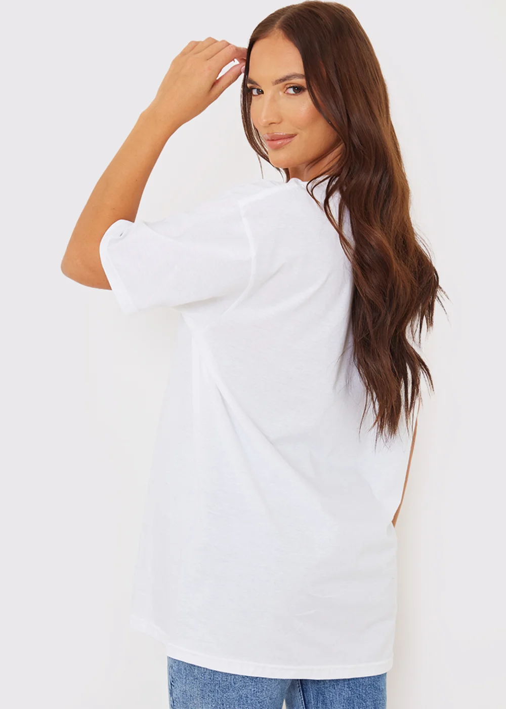 In the Style Gemma Atkinson White Print T-Shirt - Size 6-8 Image 5