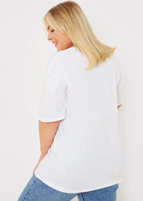 In the Style Gemma Atkinson White Print T-Shirt - Size 6-8 Image 7