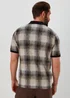 Black Large Check Smart Polo Shirt - S Image 2