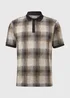 Black Large Check Smart Polo Shirt - S Image 5