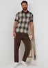 Black Large Check Smart Polo Shirt - S Image 4