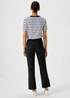 Et Vous Navy Rib Trousers - Size 08 29 leg Image 2