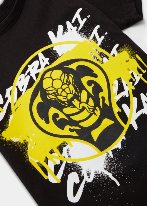 Kids Black Cobra Kai T-Shirt (5-12yrs) - 5-6 Yrs Image 2