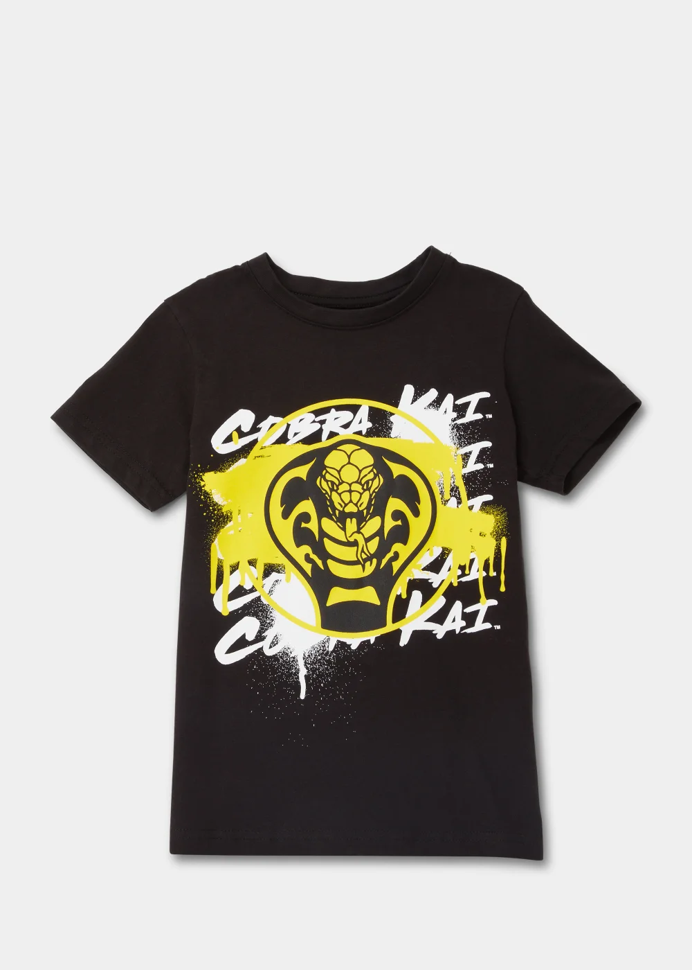 Kids Black Cobra Kai T-Shirt (5-12yrs) - 5-6 Yrs Image 1