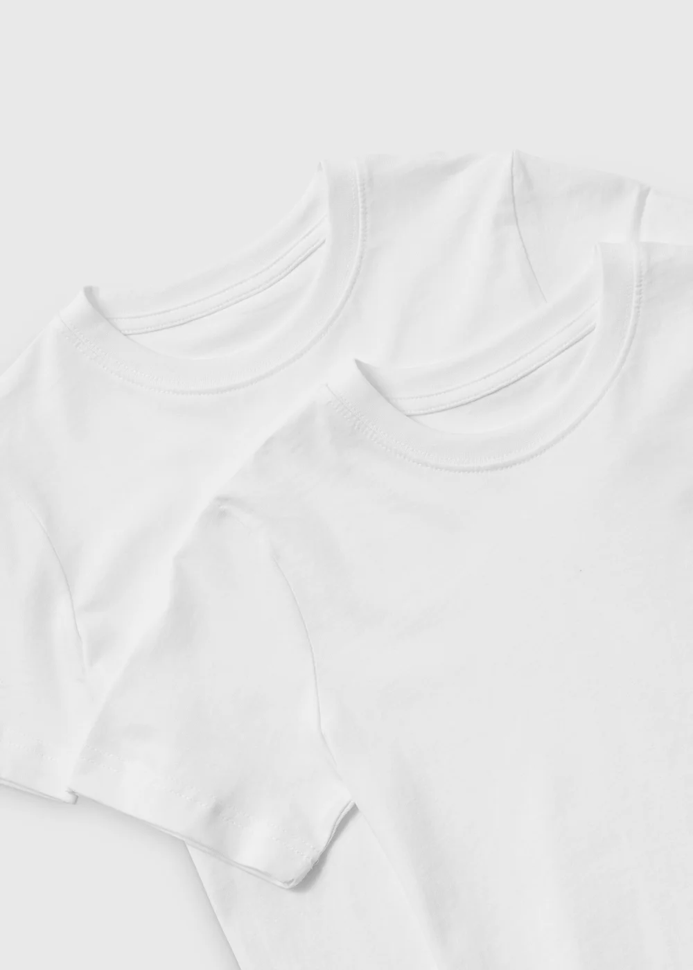 Kids 2 Pack White School T-Shirts (3-16yrs) - 4 Yrs Image 2