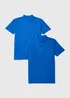 Kids 2 Pack Royal Blue Unisex School Polos (3-13yrs) - Age 4 Years Image 1