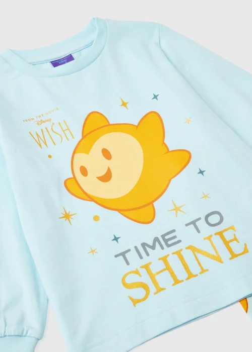 Kids Disney Blue Wish Star Print Long Sleeve Pyjamas (3-9yrs) - Age 3 Years Image 2