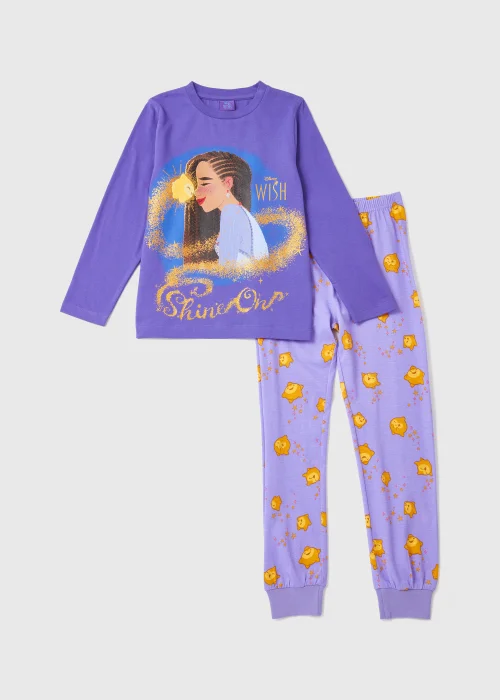 Kids Purple Disney Wish Pyjama Set (3-9yrs) - Age 3 Years Image 1