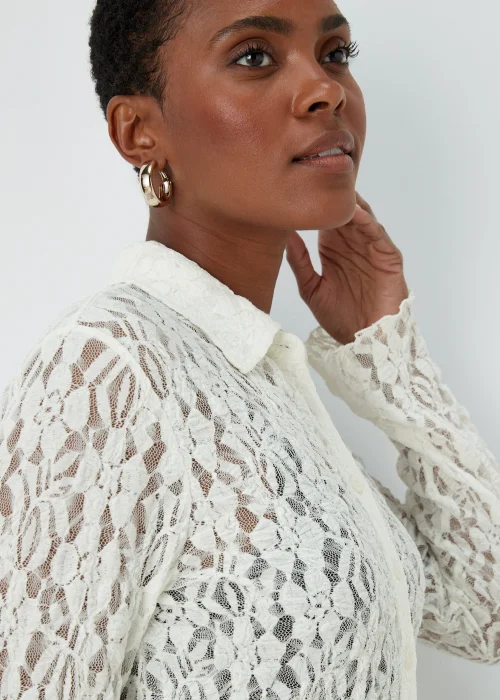 Ivory Lace Shirt - 8 Image 3