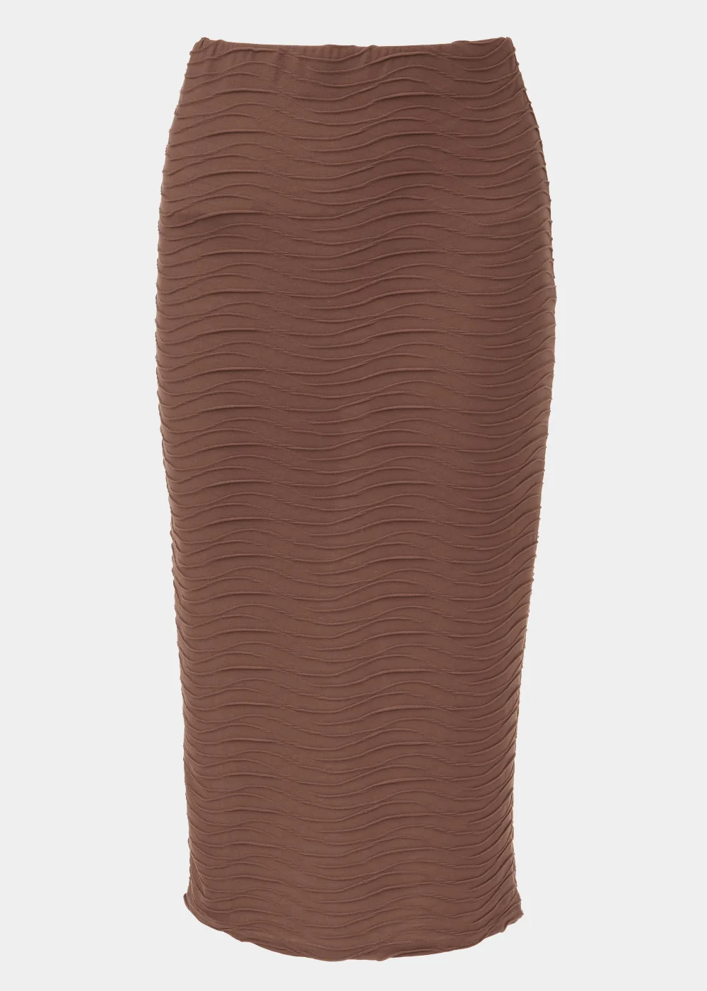 Burgundy Textured Jersey Midi Skirt - Size 8 Image 5