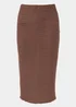 Burgundy Textured Jersey Midi Skirt - Size 8 Image 5