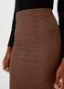 Burgundy Textured Jersey Midi Skirt - Size 8 Image 3