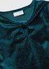 Girls Teal Velvet Glitter Dress (4-13yrs) - 4 Yrs Image 2