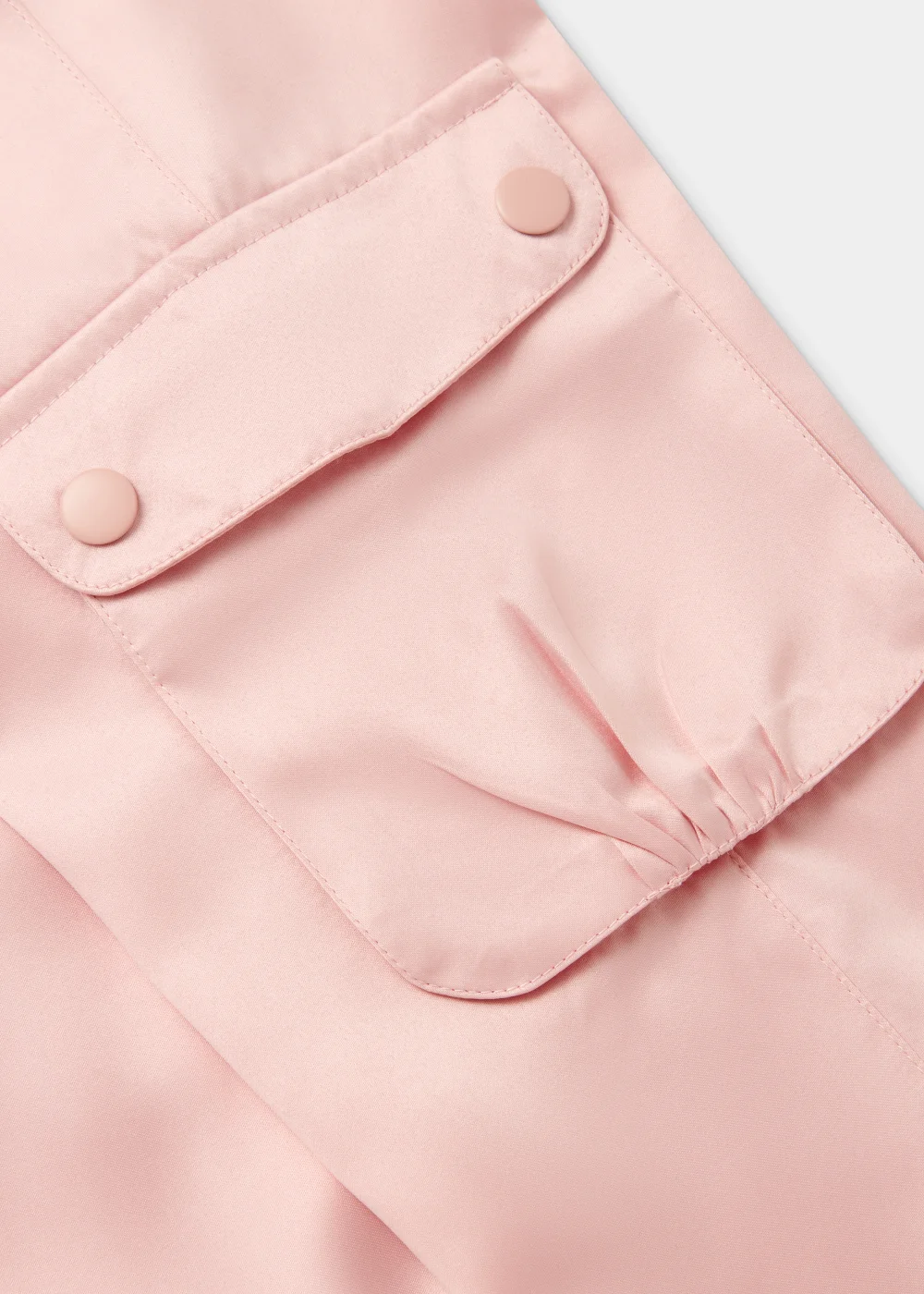 Girls Pink Satin Cuffed Cargo Trousers (4-15yrs) - Age 4 Years Image 2