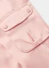 Girls Pink Satin Cuffed Cargo Trousers (4-15yrs) - Age 4 Years Image 2