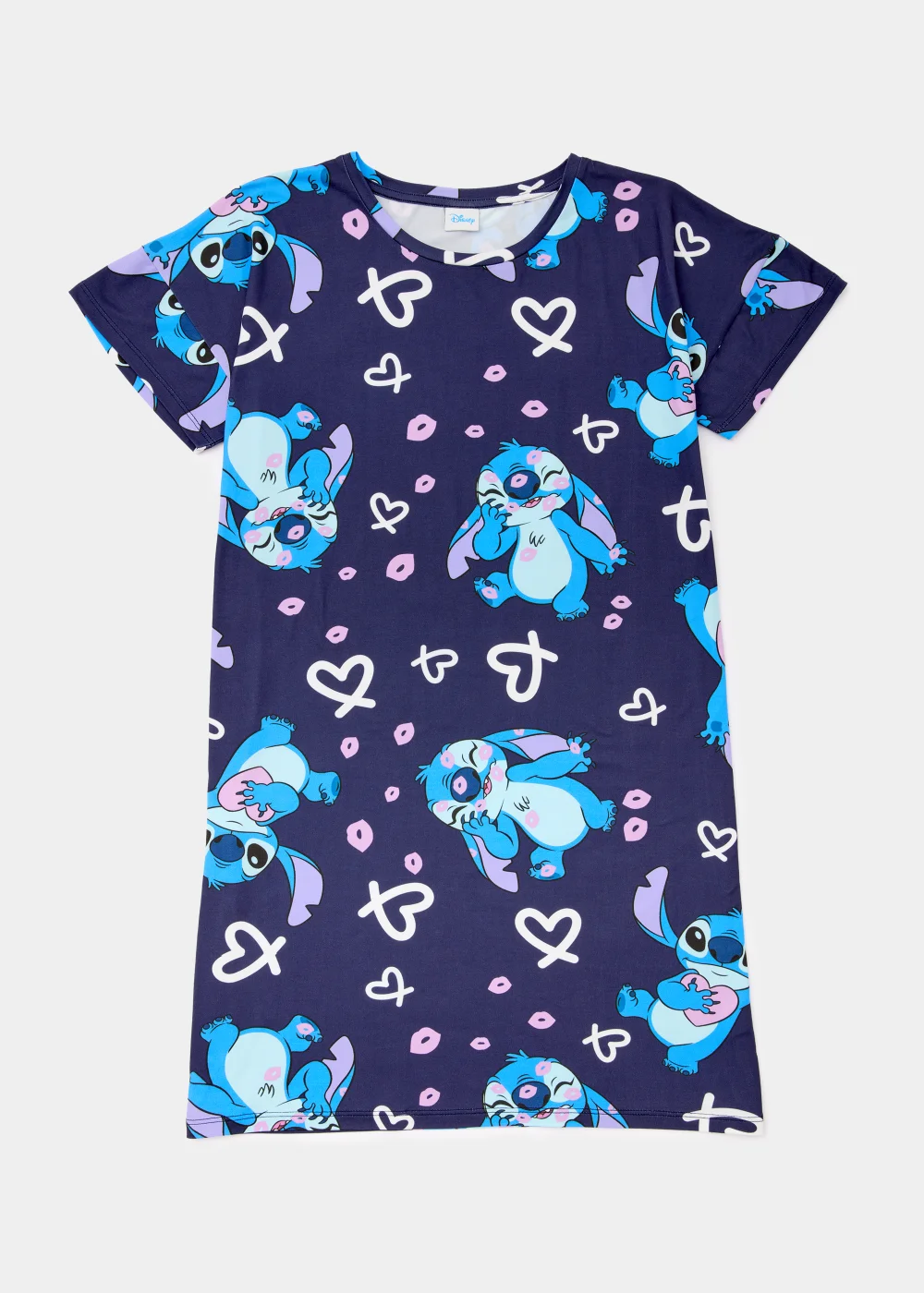 Navy Stitch Print Nightie - Extra small Image 4