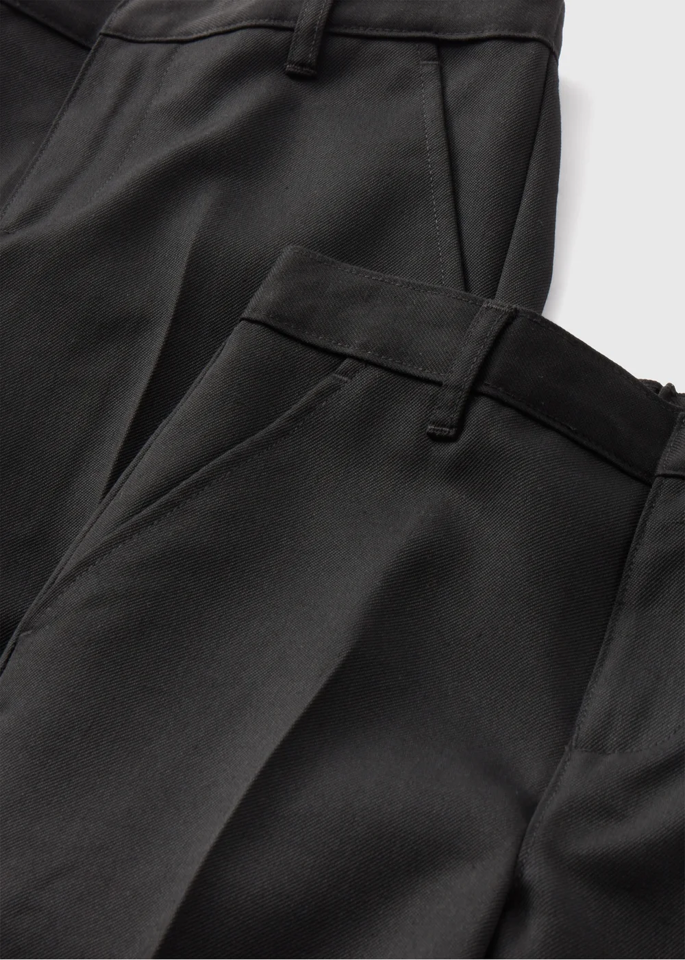 Boys 2 Pack Black Slim Fit Long Length School Trousers (3-16yrs) - 4 Yrs Image 2