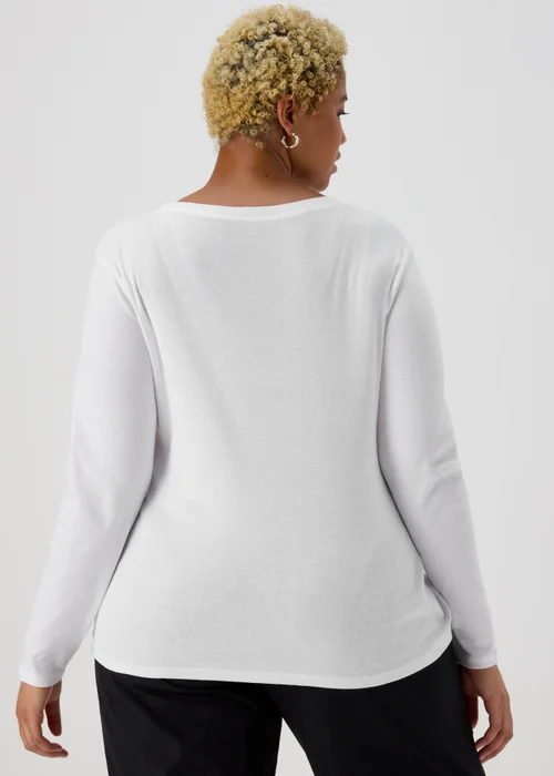 White Long Sleeve T-Shirt - 8 Image 2