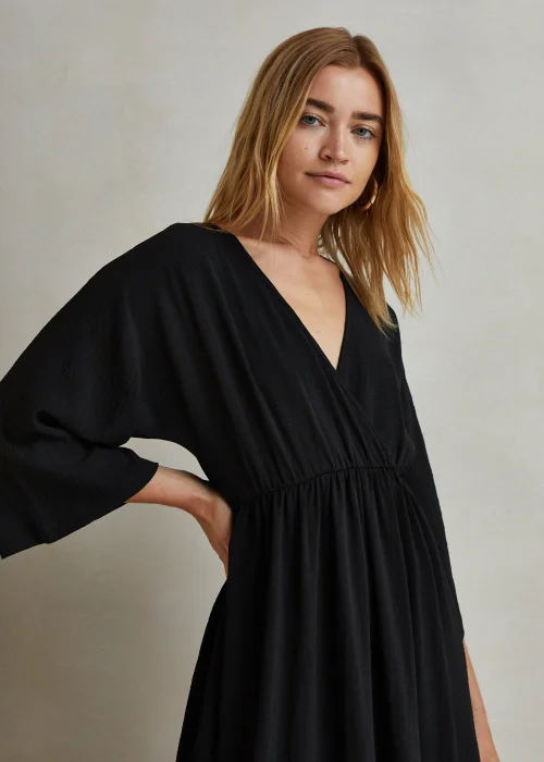 Black Kimono Sleeve Maxi Dress - 8 Image 3