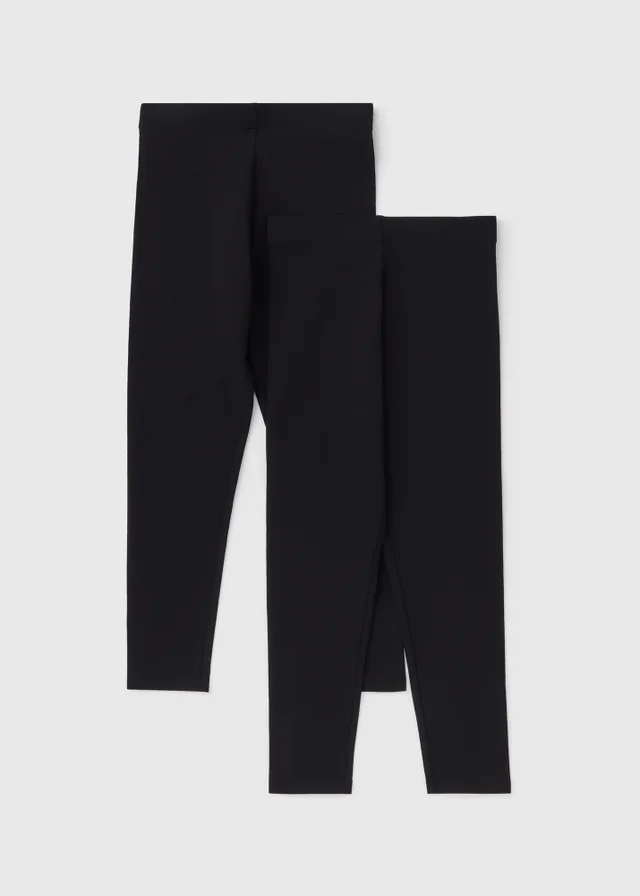 2 Pack Black Leggings (7-15yrs)