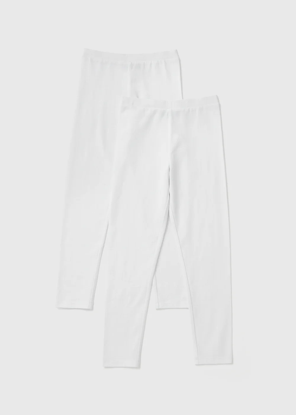 Girls 2 Pack White Leggings (7-13yrs) - 8 Yrs Image 1