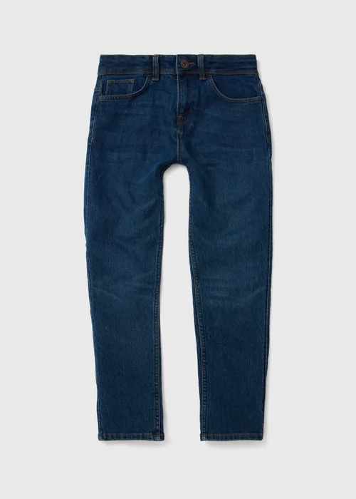 Boys Dark Blue Washed Jeans (7-12yrs) - Age 7 Years Image 1