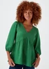 Green Boho Top - Size 8 Image 1