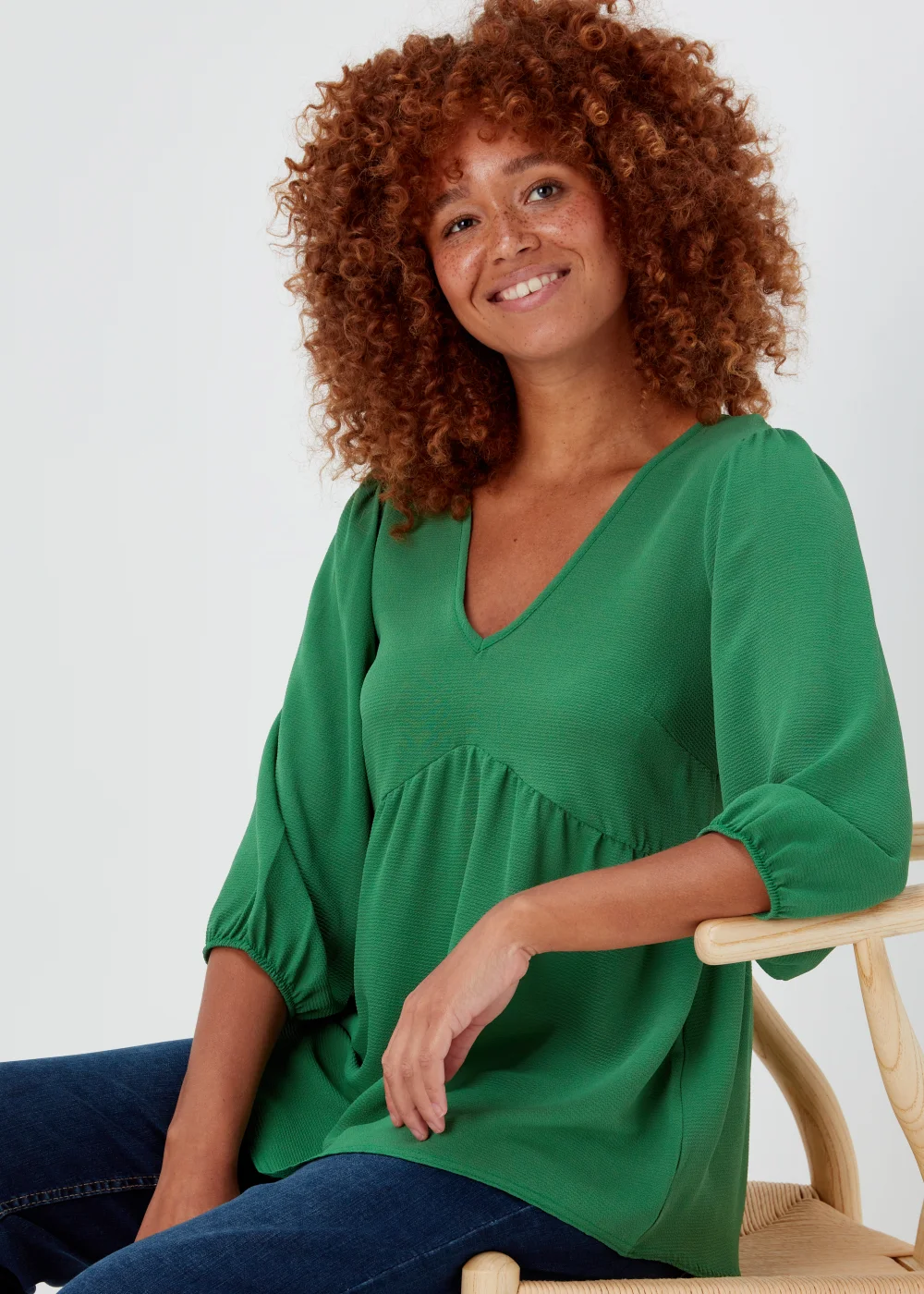 Green Boho Top - Size 8 Image 4