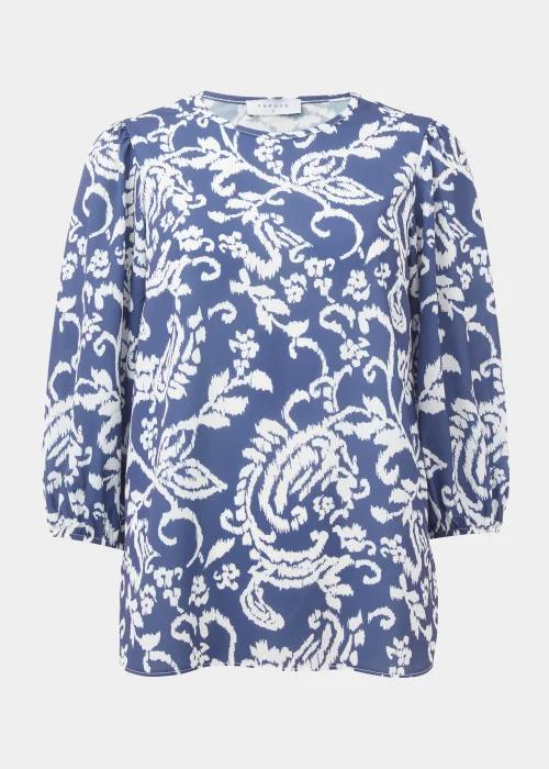Indigo Print Bubble Box Top - Size 8 Image 5