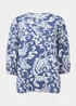 Indigo Print Bubble Box Top - Size 8 Image 5