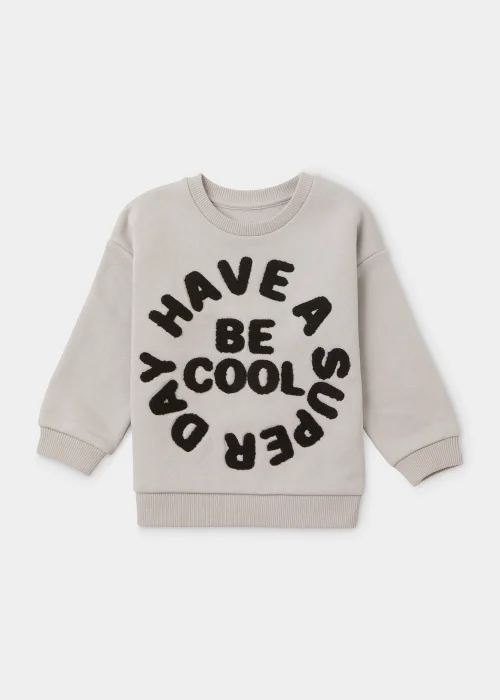 Boys Grey Cool Crewneck Sweatshirt (9mths-6yrs) - 9-12 months Image 1