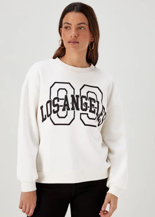 Cream Los Angeles Sweatshirt - Small Image 1