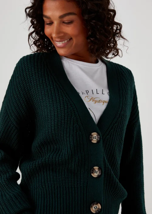 JDY Justy Green Knitted Cardigan - 8 Image 3
