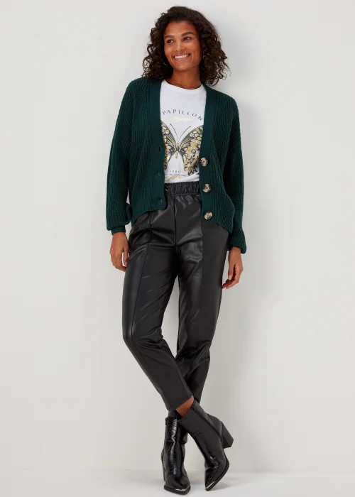 JDY Justy Green Knitted Cardigan - 8 Image 4