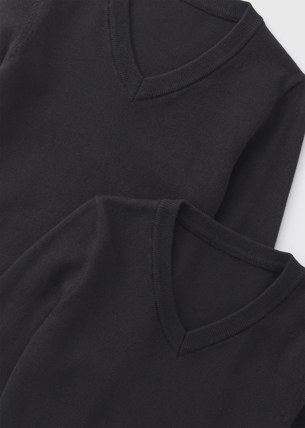 2 Pack Kids Black School Knit Jumpers (3-13yrs) - Age 4 Years Image 2