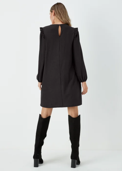 Black Crinkle Mini Dress - 8 Image 2