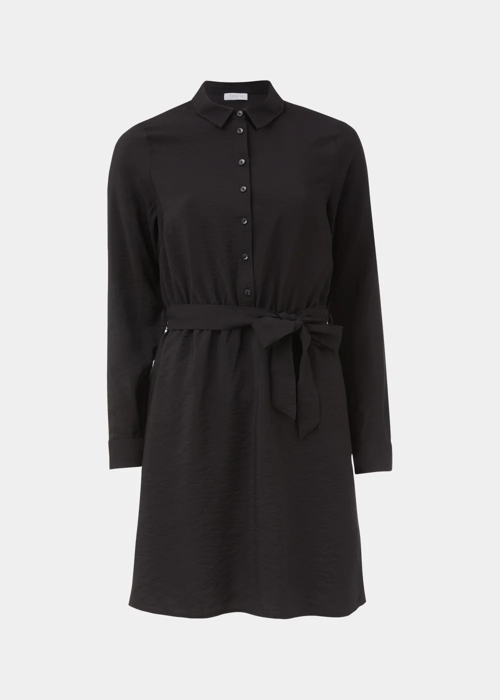 Black Tie Shirt Dress - 8 Image 5