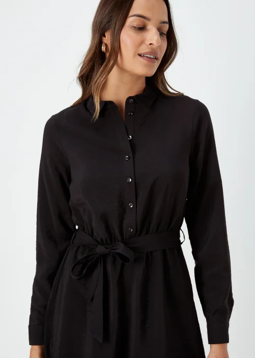 Black Tie Shirt Dress - 8 Image 3