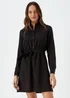 Black Tie Shirt Dress - 8 Image 1