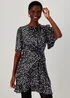 Et Vous Black Spot Print Wrap Mini Dress - 8 Image 1