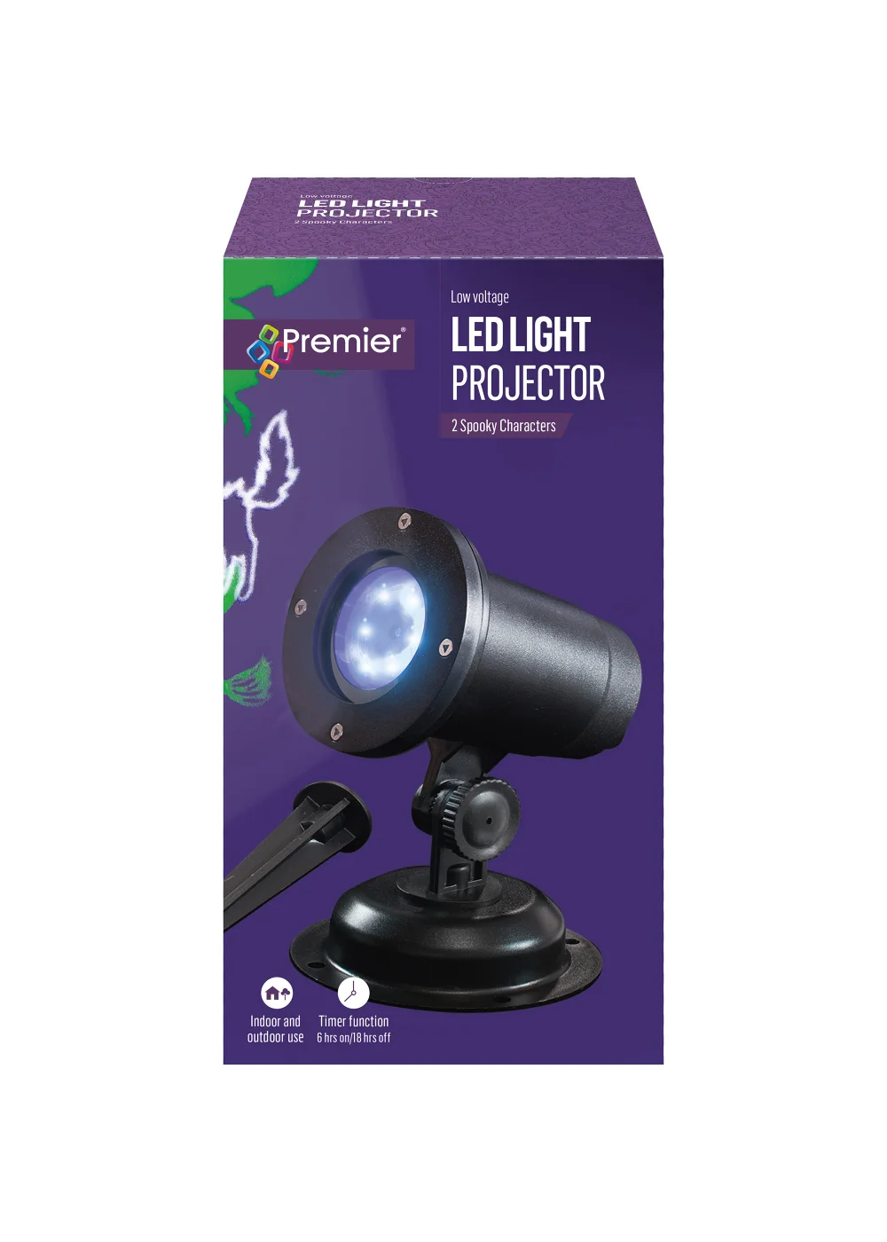 Premier Decorations Flying Witch and Cats LED Light Projector - One Size Image 1