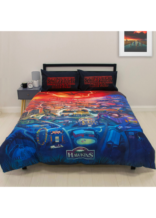 Stranger Things Town Panel Duvet Set - Single Image 1