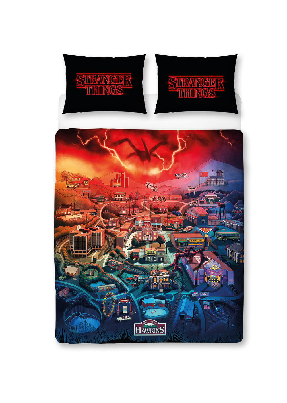 Stranger Things Town Panel Duvet Set - Single Image 3