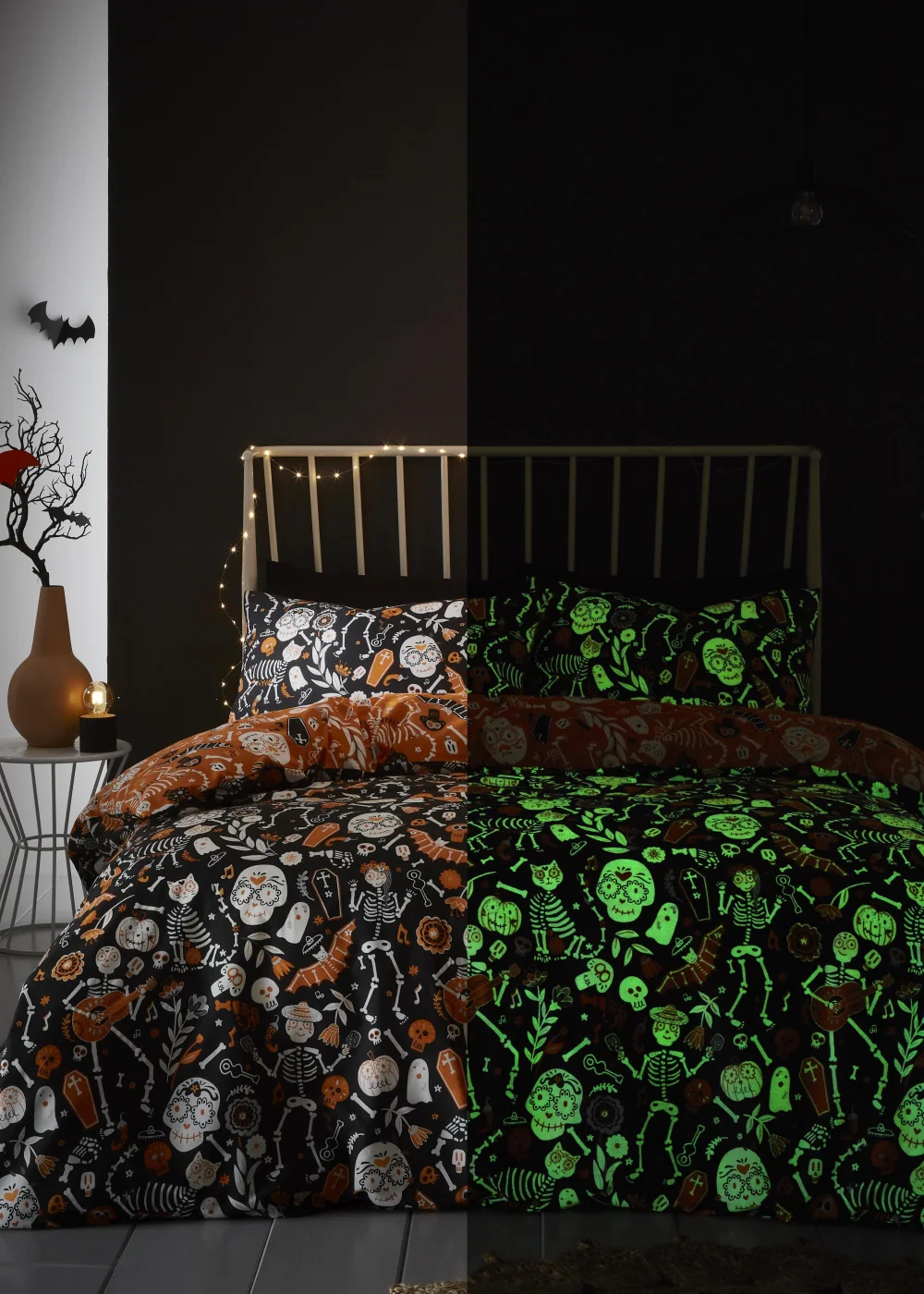 Bedlam Halloween Day of the Dead Duvet Cover Set - Single Image 4