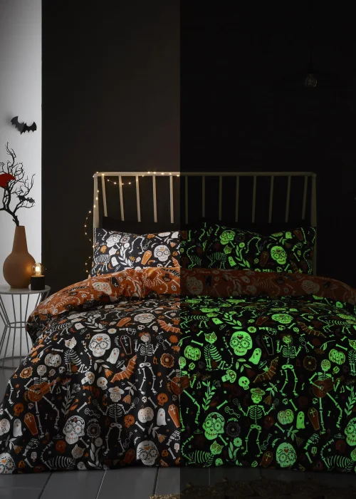 Bedlam Halloween Day of the Dead Duvet Cover Set - Single Image 4