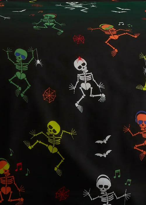 Bedlam Halloween Dancing Skeletons Duvet Cover Set - Single Image 5