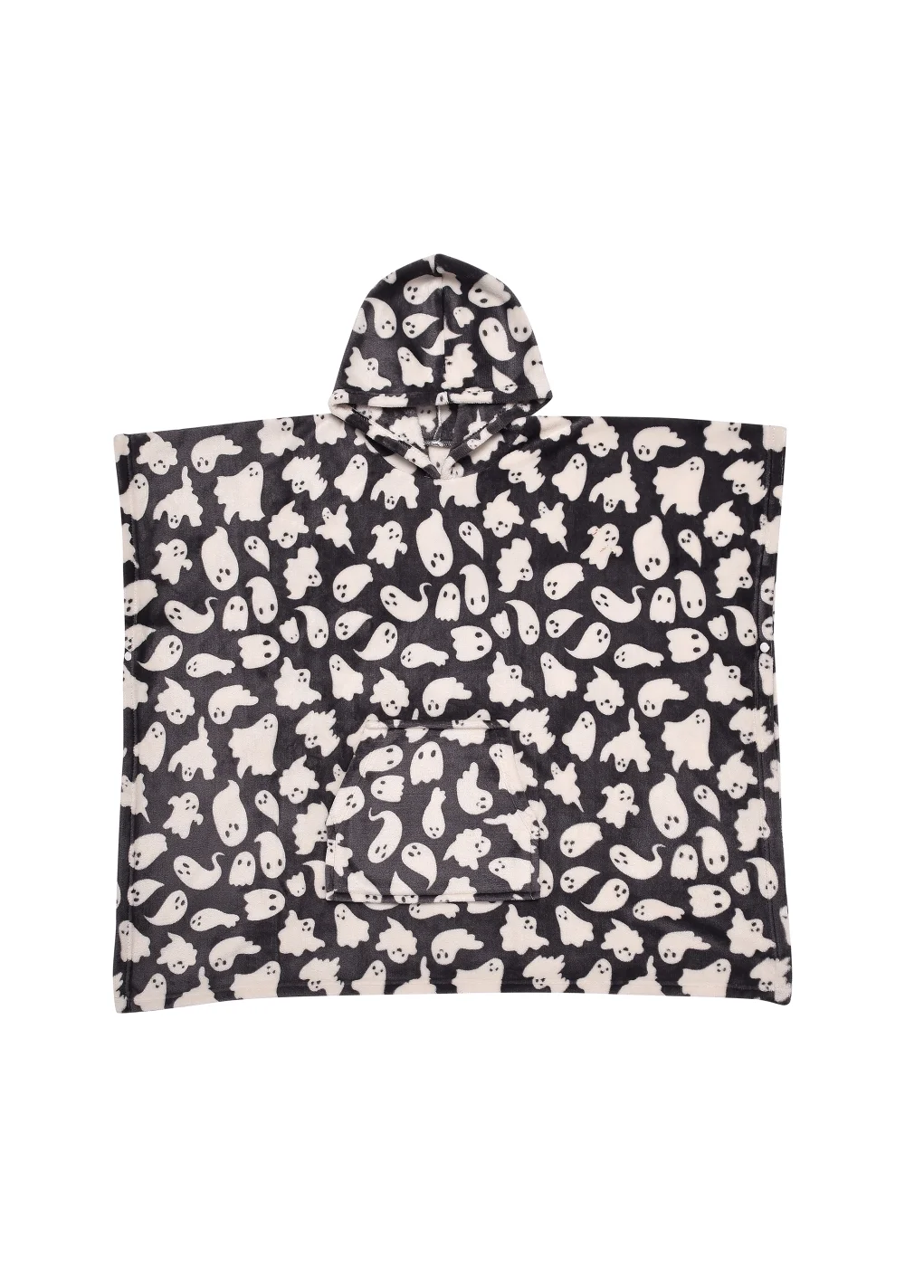Bedlam Halloween Spooky Ghosts Poncho Snuggle Hooded Towel - Junior Image 2