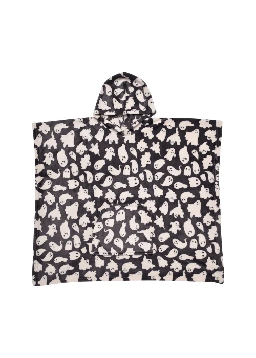 Bedlam Halloween Spooky Ghosts Poncho Snuggle Hooded Towel - Junior Image 2